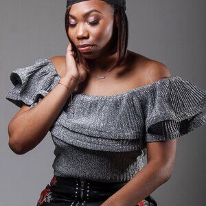 Akira Fancy Silver  Bodysuit